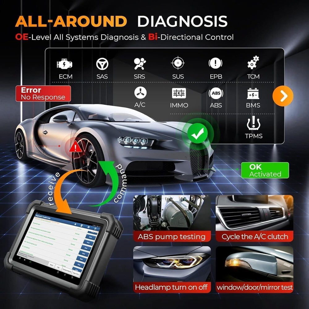 2025 LAUNCH X431 IMMO PLUS PAD VII Key Programming Car Diagnostic Tool ECU Clone
