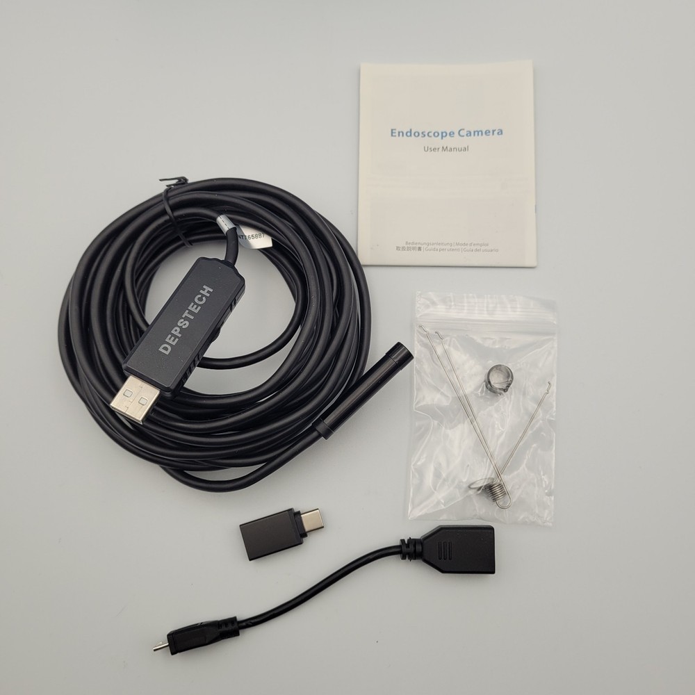 Depstech USB / Type-C Borescope Semi-rigid Endoscope 16.5 ft Waterproof Camera