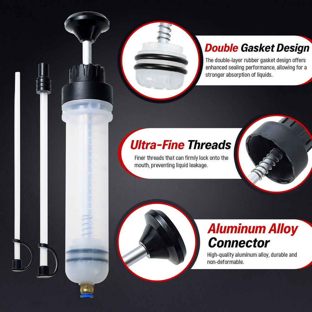 Oil Extractor Pump - 500CC Manual Liquid Extractor, Multi-Function Car Oil Pu...