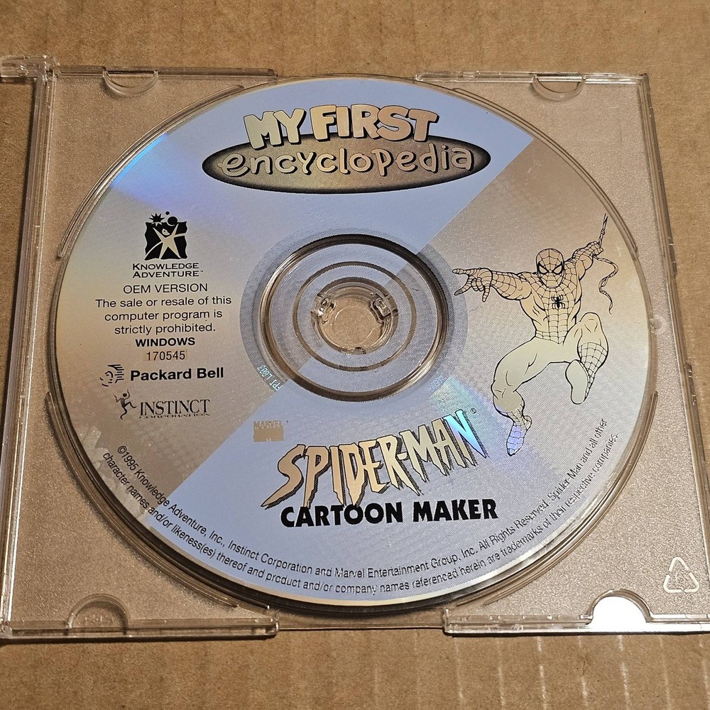 My First Encyclopedia Spider-Man Cartoon Maker PC CD-ROM Game