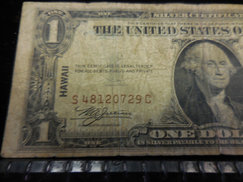 1935-A $1 ONE DOLLAR “HAWAII” SILVER CERTIFICATE NOTE