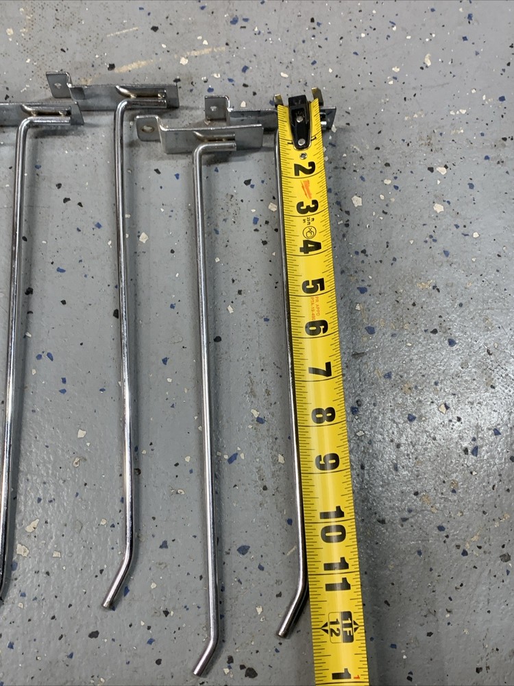 Slatwall Hook Bundle - 29 Pcs chrome slat hooks (12” X 9) & (10” X 20)