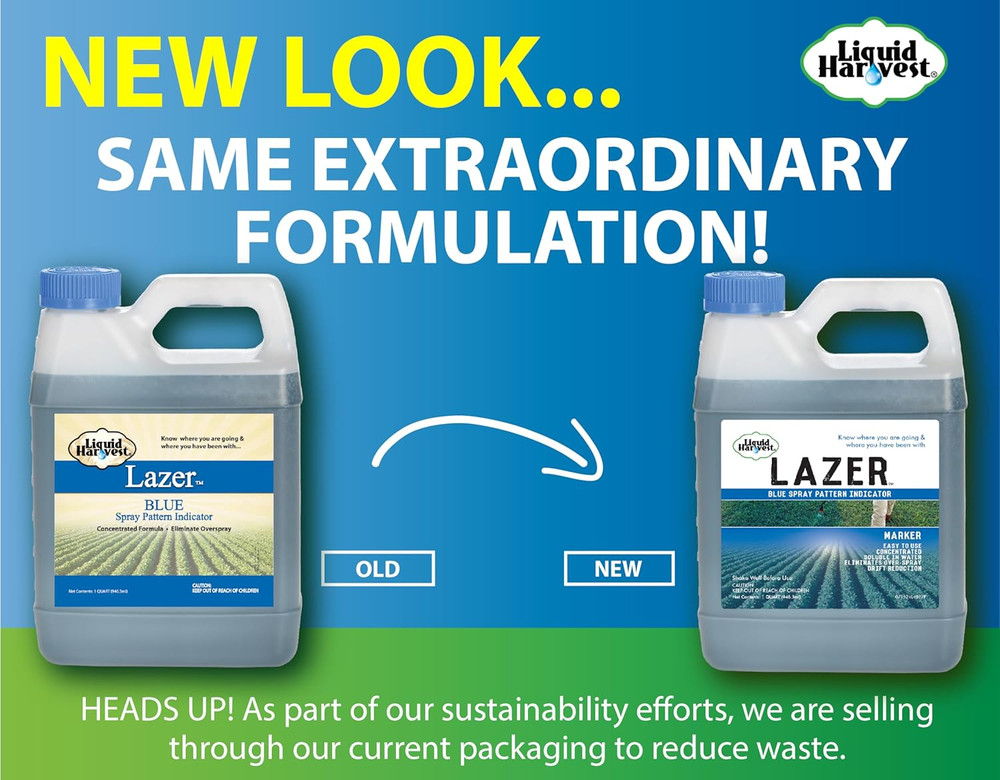 Lazer Blue - 32 Ounces - Concentrated Spray Pattern Indicator - Perfect Weed/ Fe