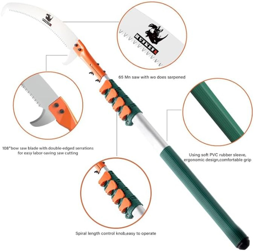 Tree Pruner Pole Saw Manual Extendable Long Tree Pruner Extendable，Pole Pruning