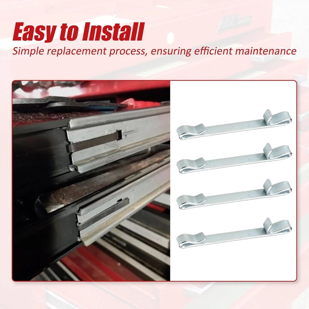 4 Pcs Early 2'' Double Loop Style Tool Box Drawer Slide Retaining Keeper Clips f
