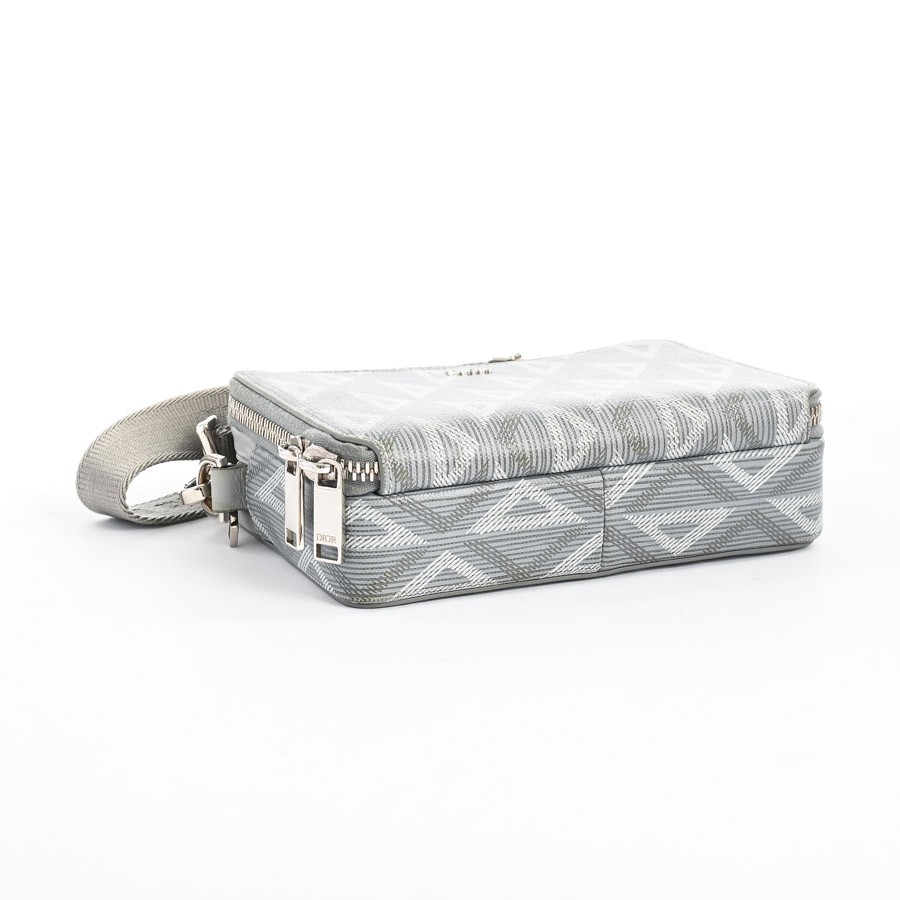 Dior Strap Zip Pouch 2ESBC119DCO_H42E Shoulder Bag / gray mens
