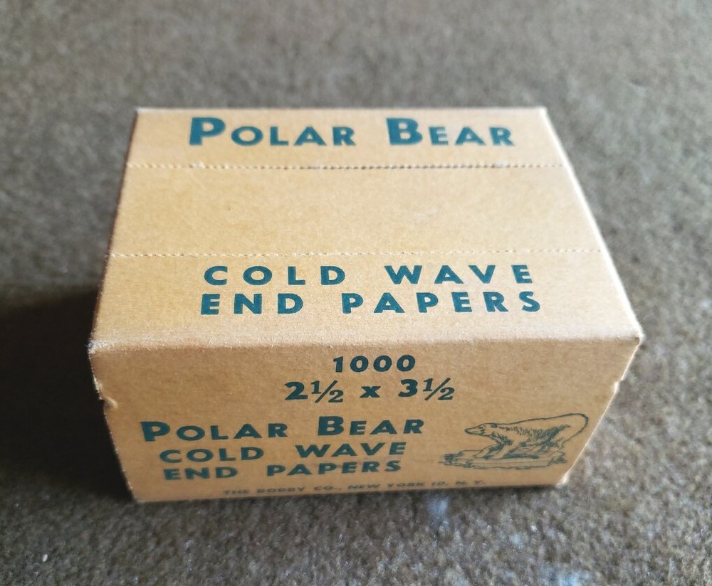 NOS WWII Era Polar Bear Cold Wave End Papers Box - Full 1000 WAC WASP WAAC WAVE