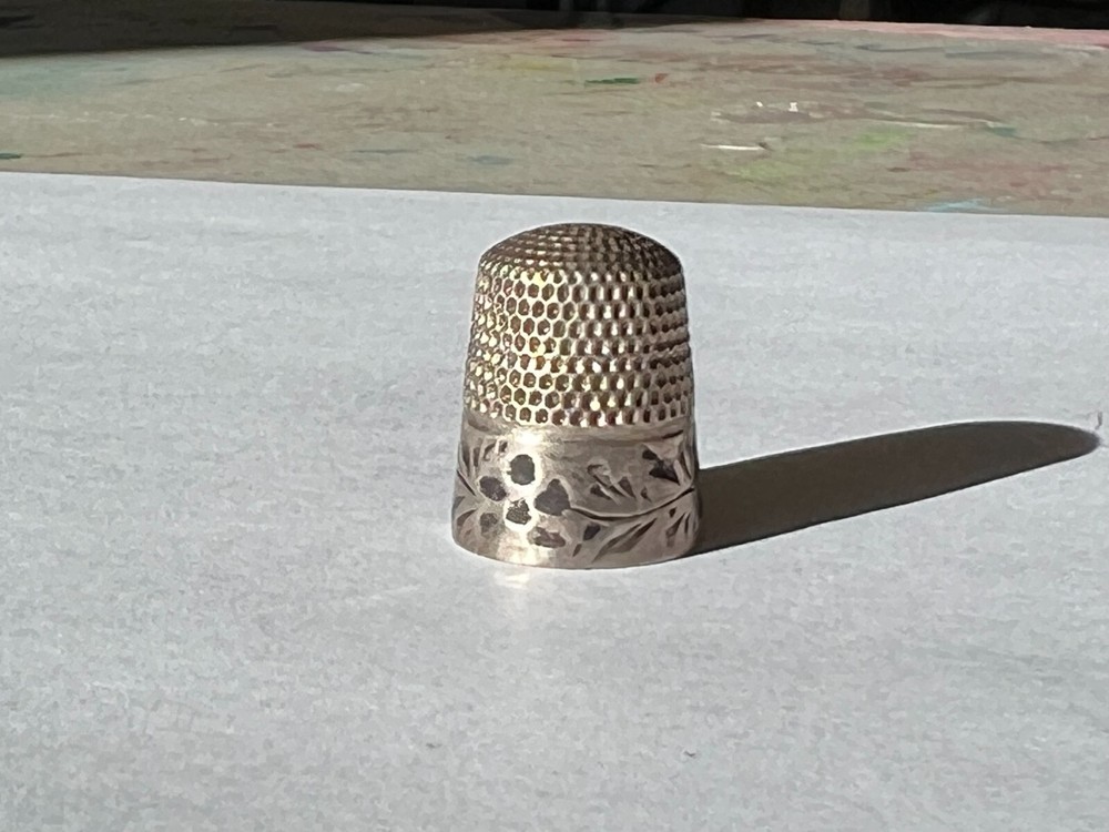 Antique Sterling Anchor Brite Cut Thimble
