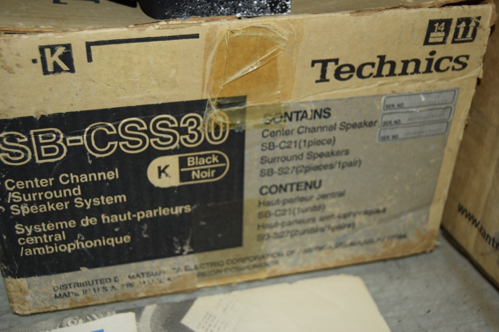 Vintage! Technics SB-CSS30 Center Channel Surround Speaker System w/ Box *READ*
