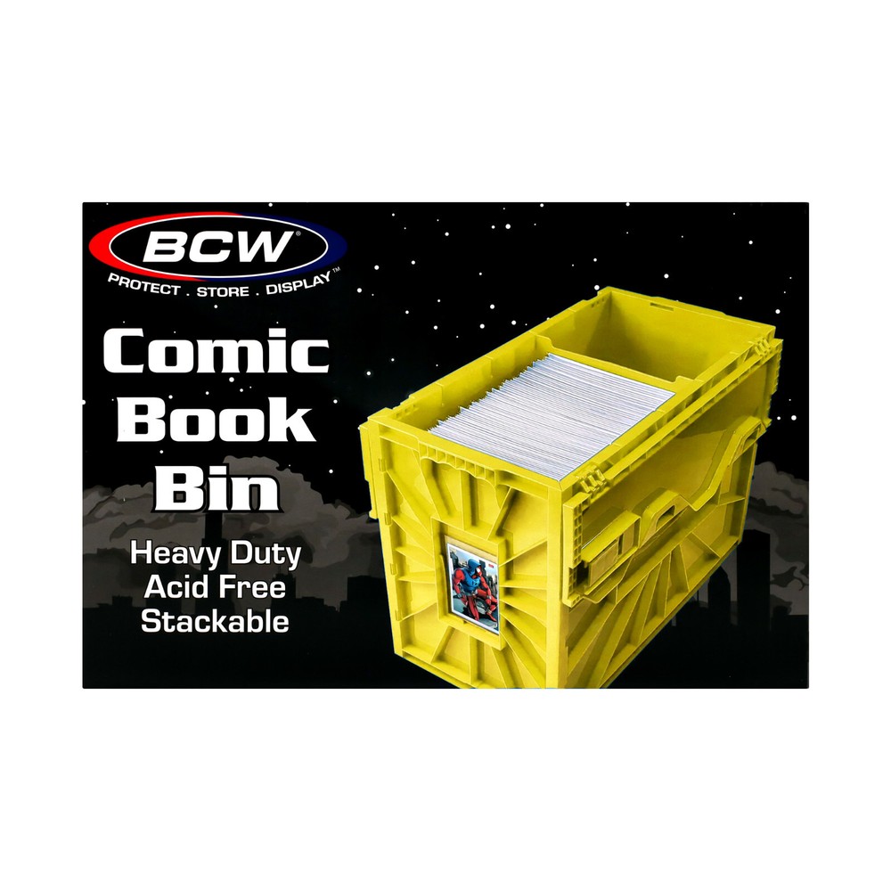 New BCW Short Comic Book Storage Plastic Bin Stackable Box YELLOW - Pickup Only