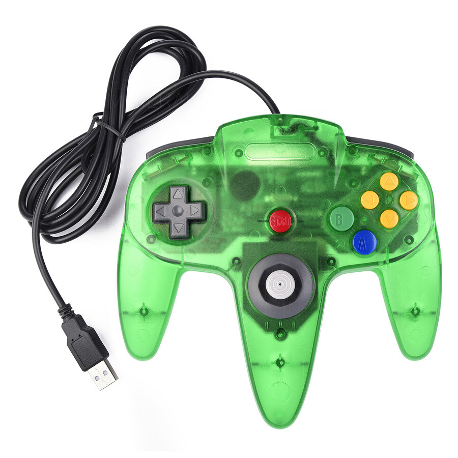 Wired Controller Compatible With Nintendo 64 N64 Joystick Video Game Console