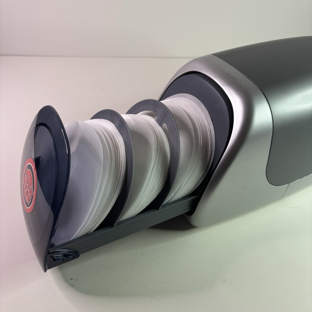 Fellowes CD DVD Desktop Push Open Retracting 60 Disc Storage Holder Working