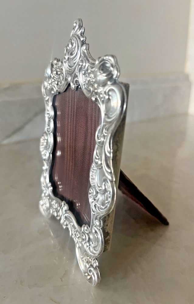 Vintage GORHAM Silver Plate Picture Frame Repousse Design 3-5/8" x 5"