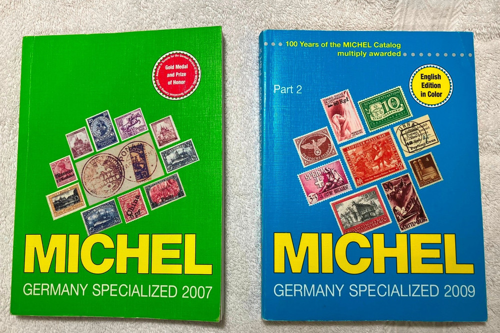 Michel Germany Specialized Catalogs in English, Pt 1 & 2. Hard to find, 2007/09