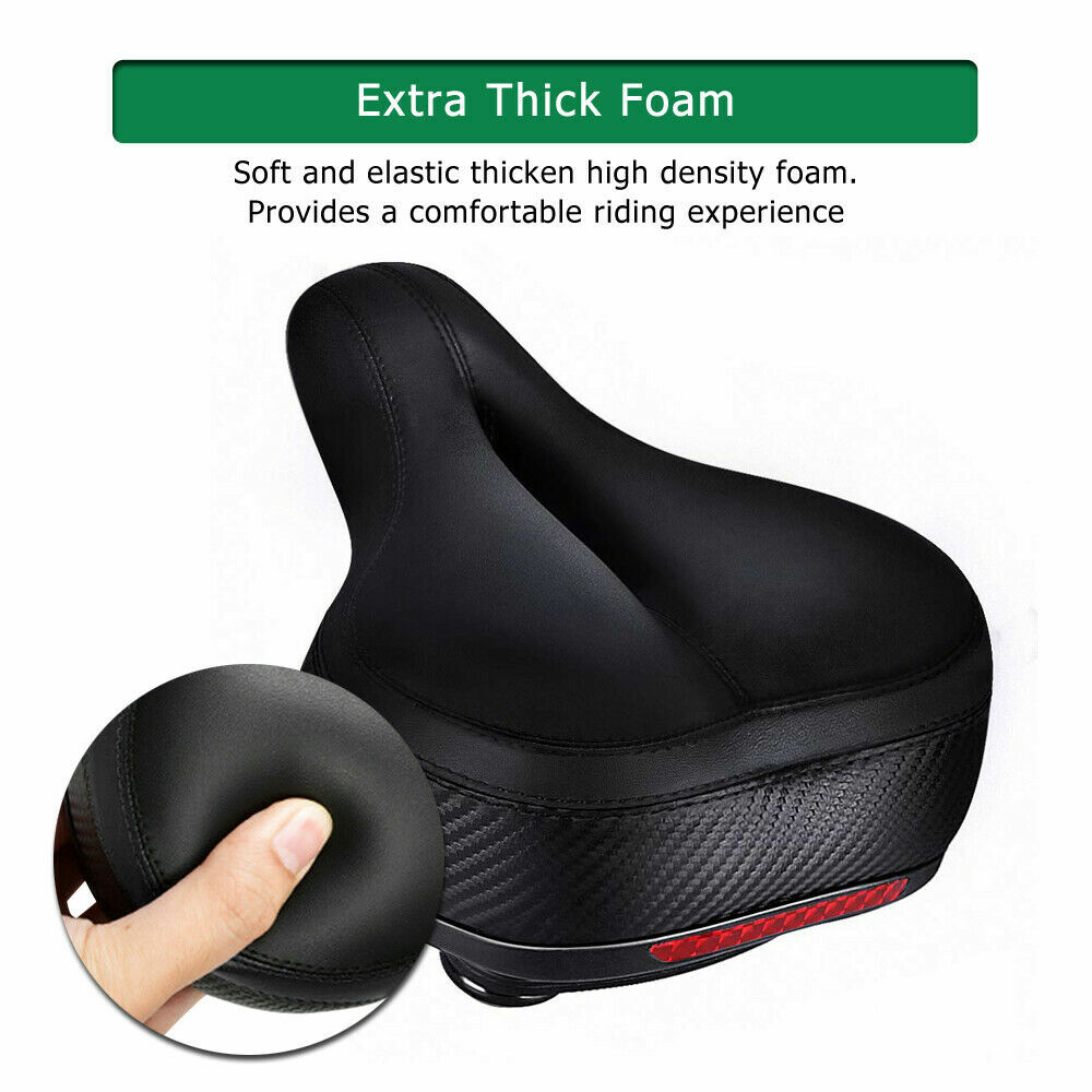 Bicycle Saddle Seat Comfort Wide Bike Seat Cushion Soft Padded Mountain Cruiser