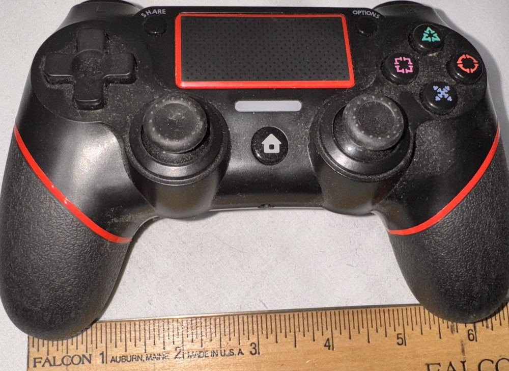 P4 Wireless Controller For Gaming Consoles Black & Red