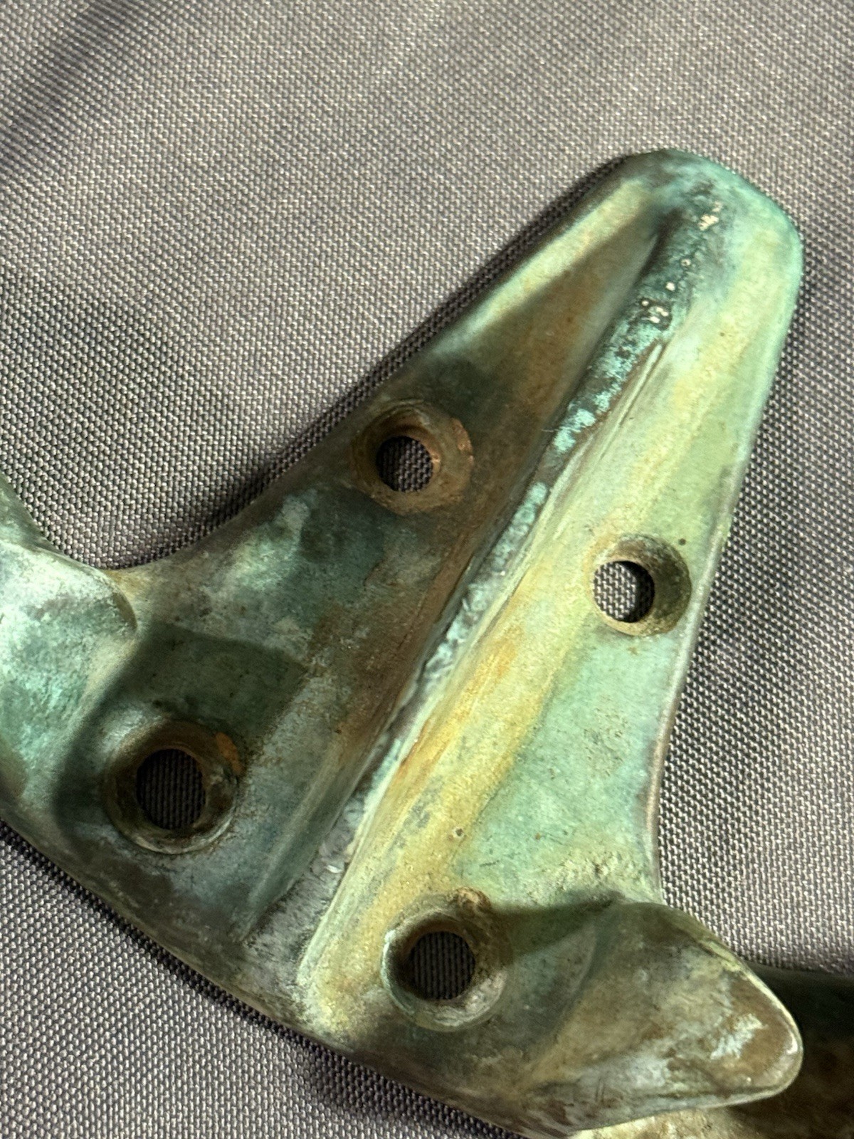 Antique Nautical Sailboat Salvage Verdigris Bronze Double Rope Maritime Cleat