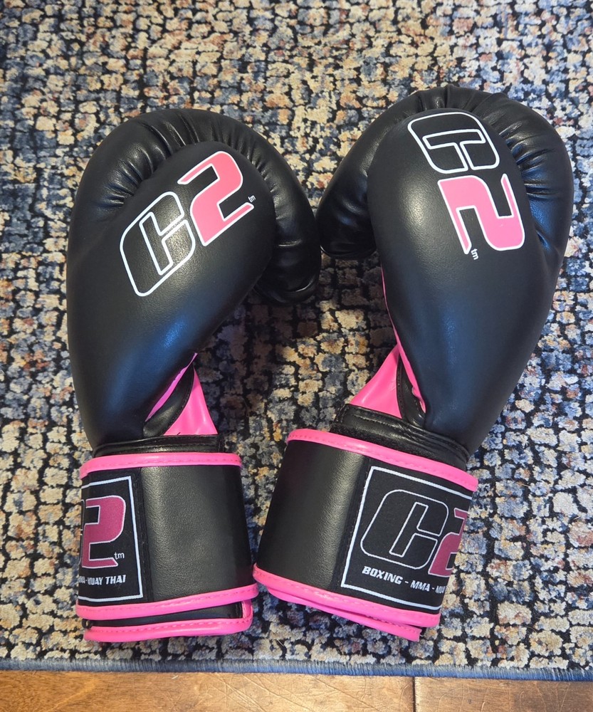 Pink & Black Boxing Gloves