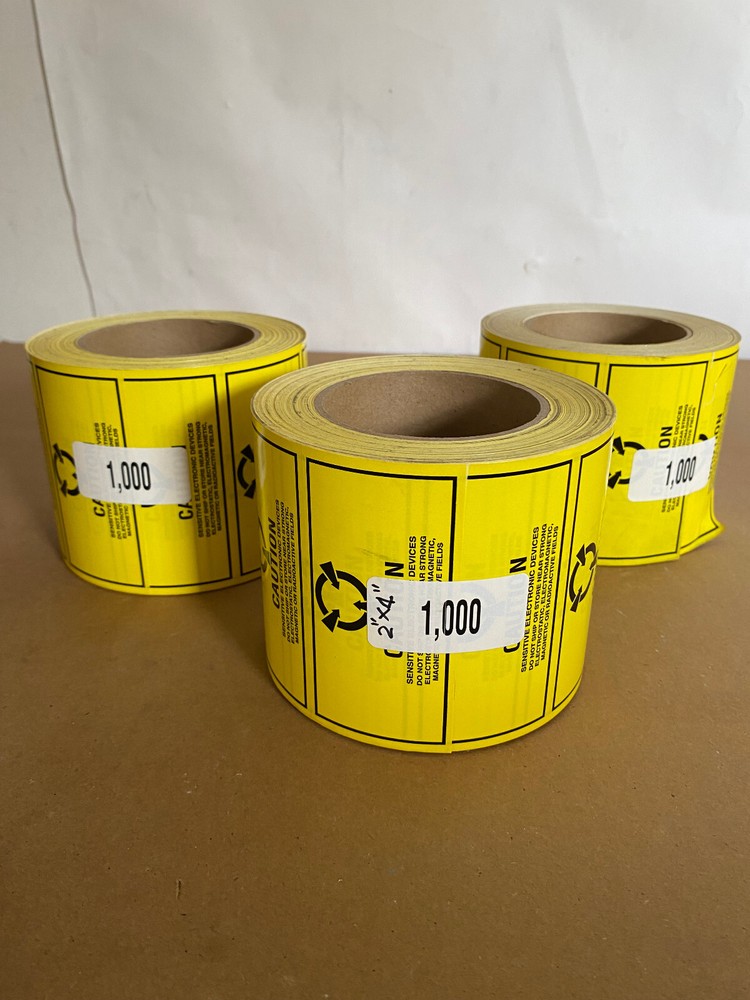 #S6A 3 Pcs  ESD CAUTION Electrostatic Sensitive Devices  2" X 4" Label QTY 1000