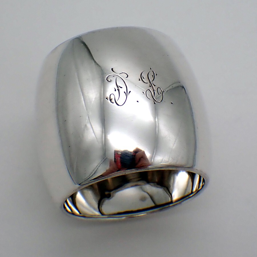 Plain Napkin Ring Sterling Silver Mono DL