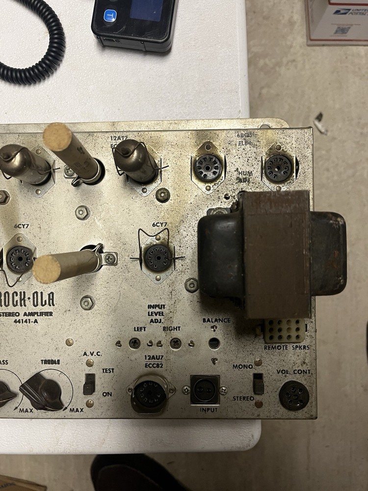 JUKEBOX ROCKOLA 44141-A. STEREO AMPLIFIER -UNTESTED