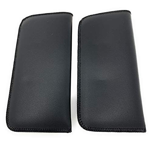 Hilco Soft Eyeglass Case, 2 Pack - Black, Vinyl with Plastic Flex Clip