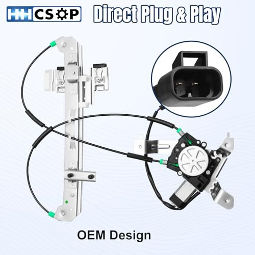 Rear Left Driver Side Power Window Regulator with Motor Compatible with Chevy