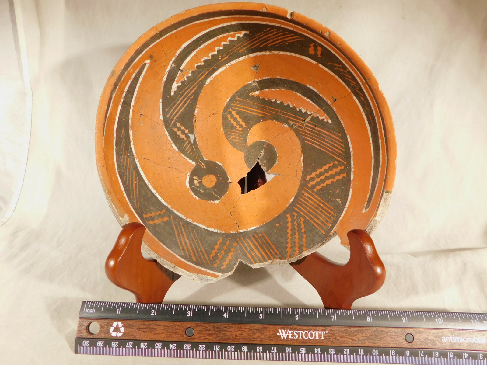 BOWL Display Stand Folding Solid WOOD Large Size