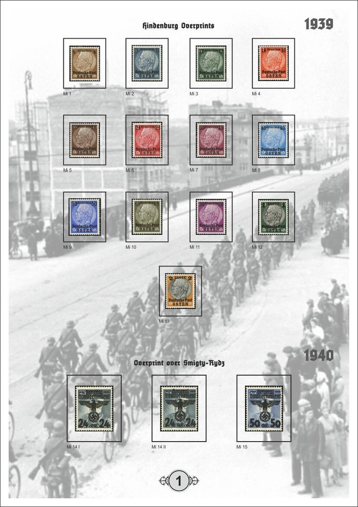 PDF ( DIGITAL ) STAMP ALBUM PAGES Third Reich Poland General Government, 1939-44