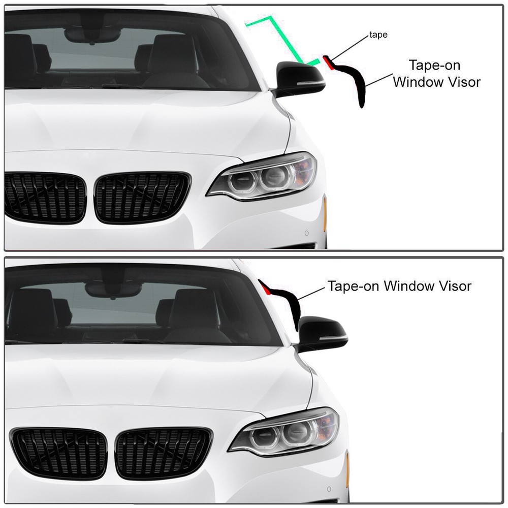 Fits Mazda 3 Hatchback 2019-2023 Side Window Visor Sun Rain Deflector Guard