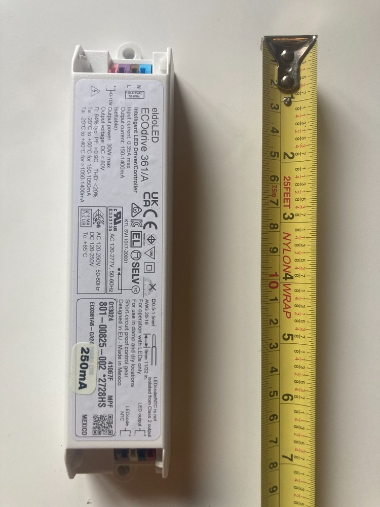 eldoLED ECOdrive 361/A Constant Current Programmable LED Driver 30W Dimmable