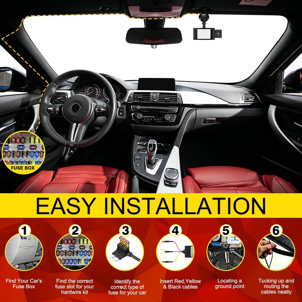 12-24V to 5V 3A Type-C Step-down Cable Suitable Fits Type-c Interface Recorders~