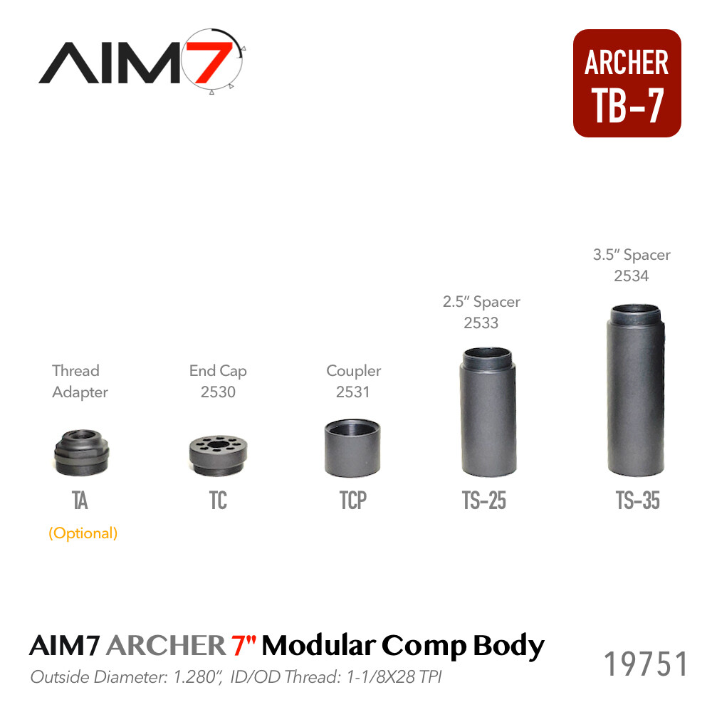 AIM7 Precision ARCHER TB Modular Linear Comp Aluminum Black