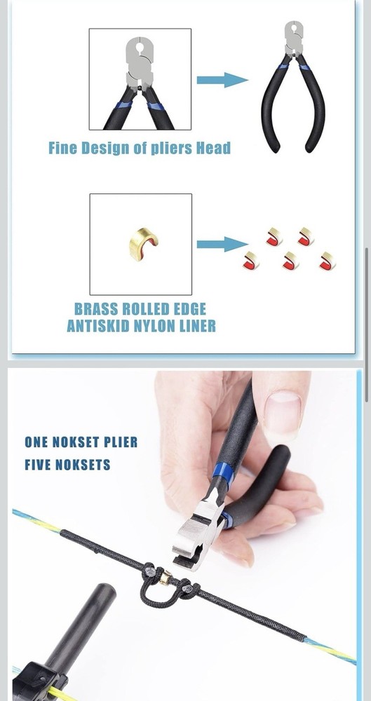 Archery Bow Adjustment Set String Nocking Pliers T Shape Turning Square Ruler