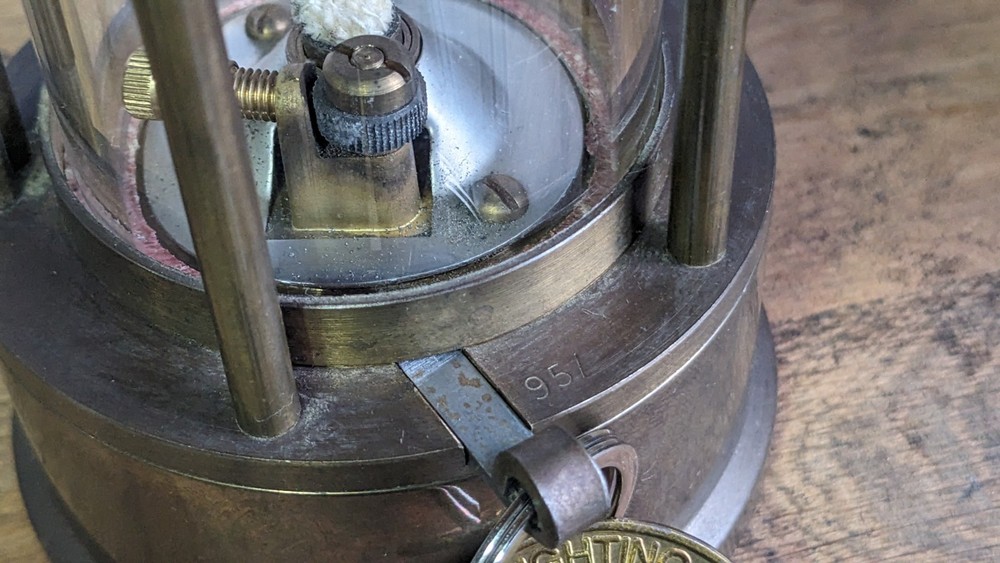 Protector Type 6 Miners Lamp with Working Relighter, Serviced Unissued 1995