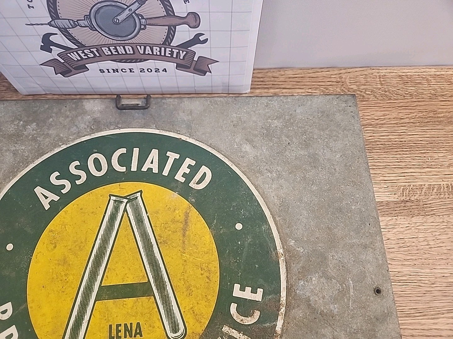 Vintage Associated Breeding Service Metal Box, Lena, WI Horse Insemination