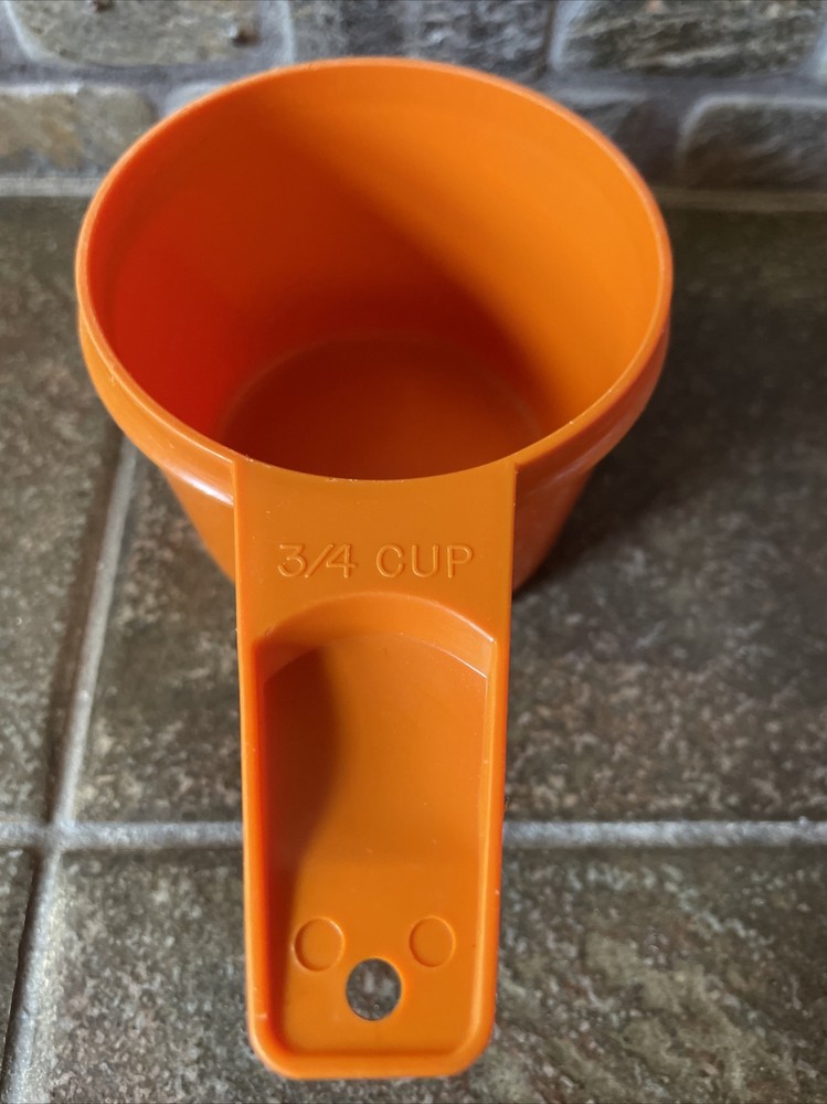 Vintage Orange Tupperware 3/4 Cup Replace Your Missing Measuring Cup