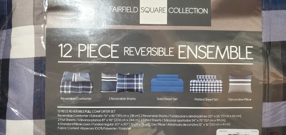 Sunham Wilson Comforter Set 12 Piece Full / Queen