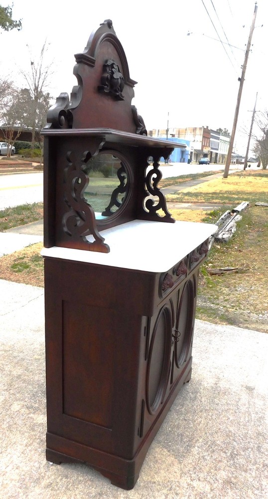 Small Victorian Walnut Sideboard/Buffet