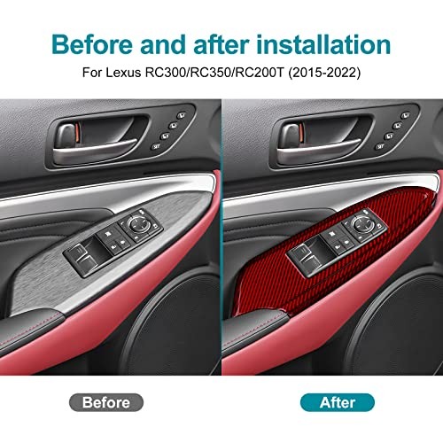 for Lexus RC Door Window Control Switch Panel Cover Door Window Cover Red