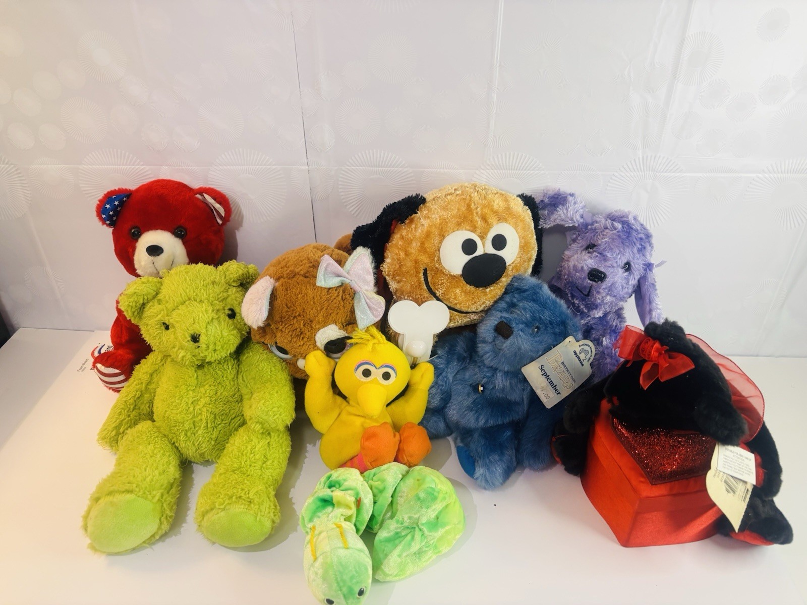 Boyds Bears Sesame Street Plush Toys Mixed Lot Teddy Bears Dog Bird 2000