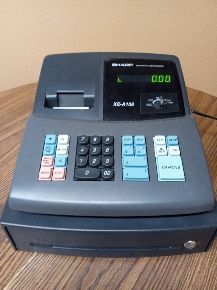 Sharp XE-A106 Electronic Cash Register With Key