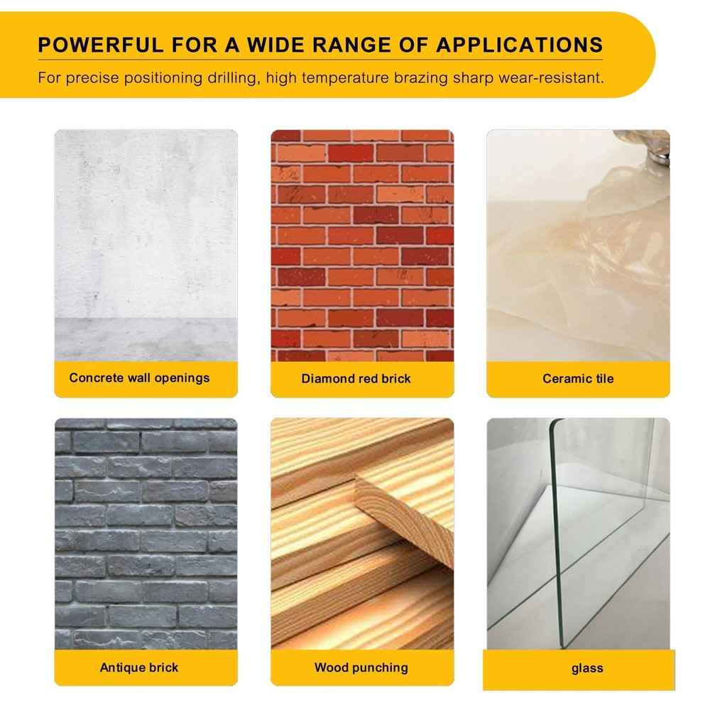 Honkdtyun 10 Count Four Edged Serrated Eccentric Drill Bit Set,New...