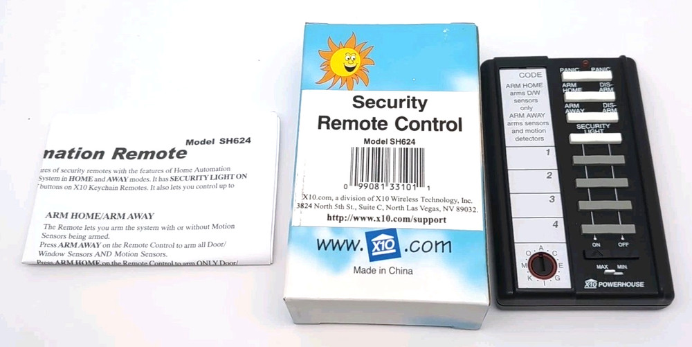 X10 Powerhouse Security System Remote Control Model SH624 NEW OPEN BOX