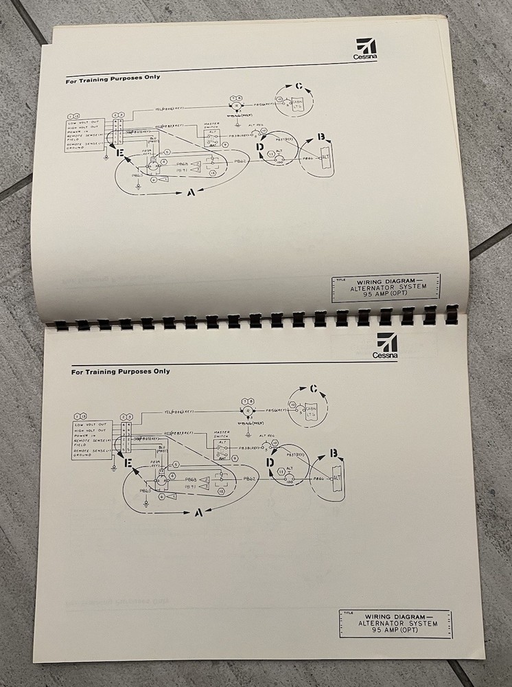 Cessna Single Engine Electrical System III Wiring Diagram Supplement Manual 1983