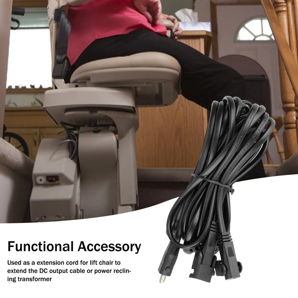 2 Pin Splitter Lead y Cable Multifunctional Power Recliner Replacement