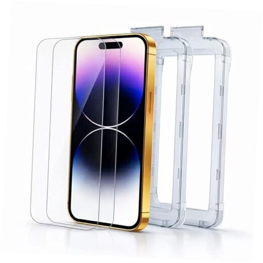2 Pack Screen Protector for with Alignment Frame, 9H Tempered iPhone 17 Pro Max