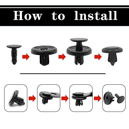 100Pcs Nylon Engine Under Cover Push-Type Retainer Clips Engine 90467-07201