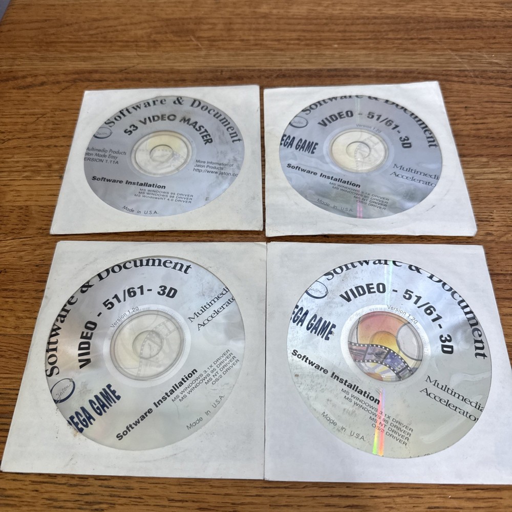 Software & Document Sega Game CD S3 Video Master Discs Multimedia Accelerator
