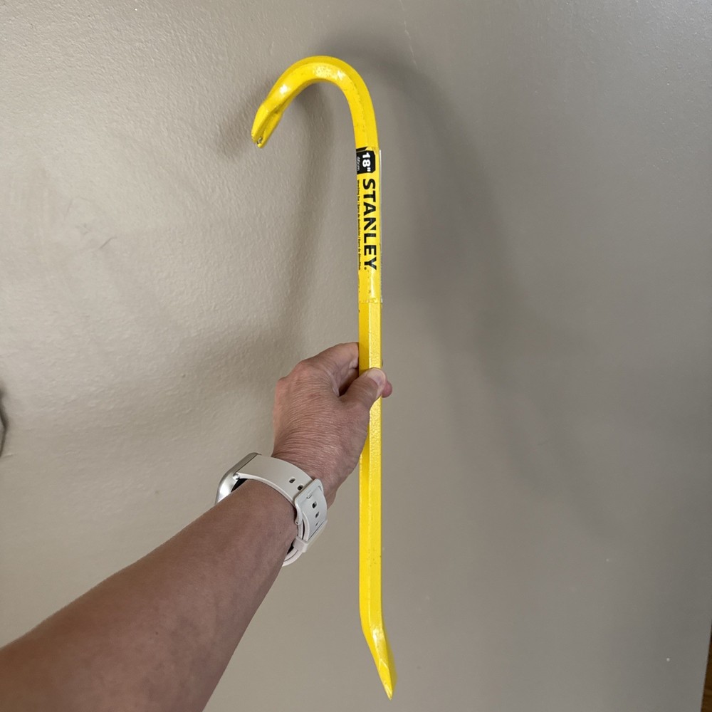 Stanley18” Wrecking Pry Crow Bar Yellow EUC